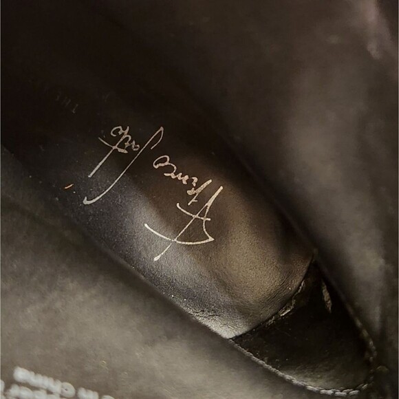 Franco Sarto Boots Leather Black Ankle Cuff Sexy Indie MOTO Whimsigoth Heel‎ 10 - Picture 9 of 15